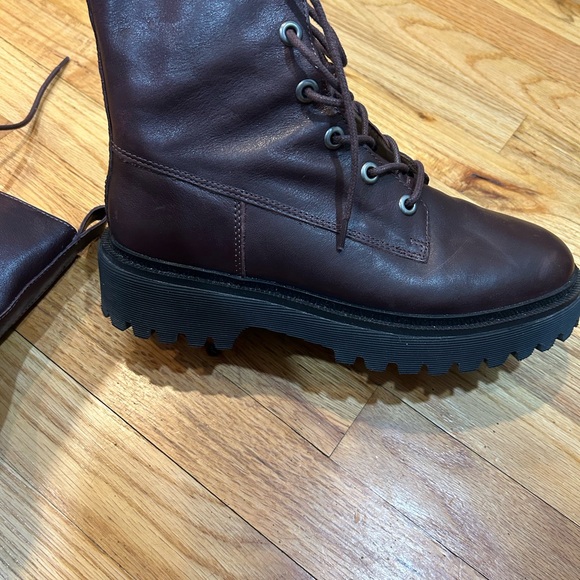 Lace up lugsole boots please note marks in third & 4th photo - Picture 11 of 16